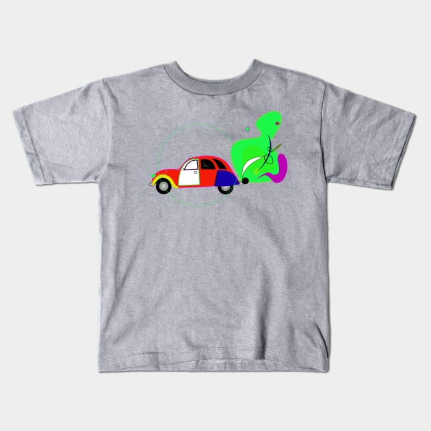 color car Kids T-Shirt by momomoma